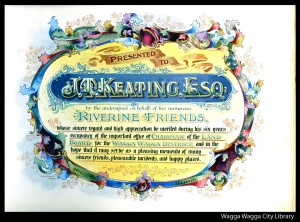 Presented To J. T. Keating, Esq.