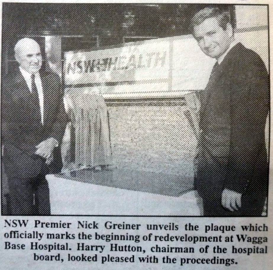 A Start on Wagga’s New Hospital – 25 Years Ago