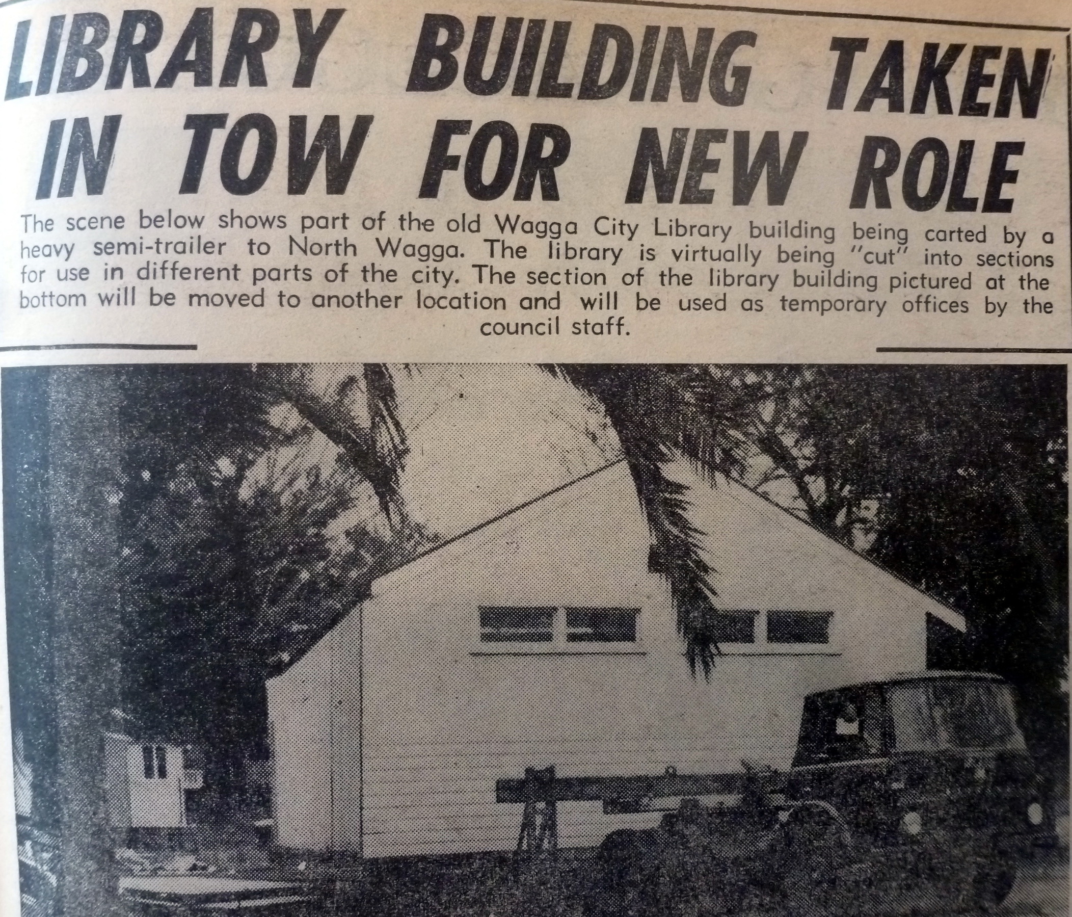 Old City Library Building removed – 50 Years ago