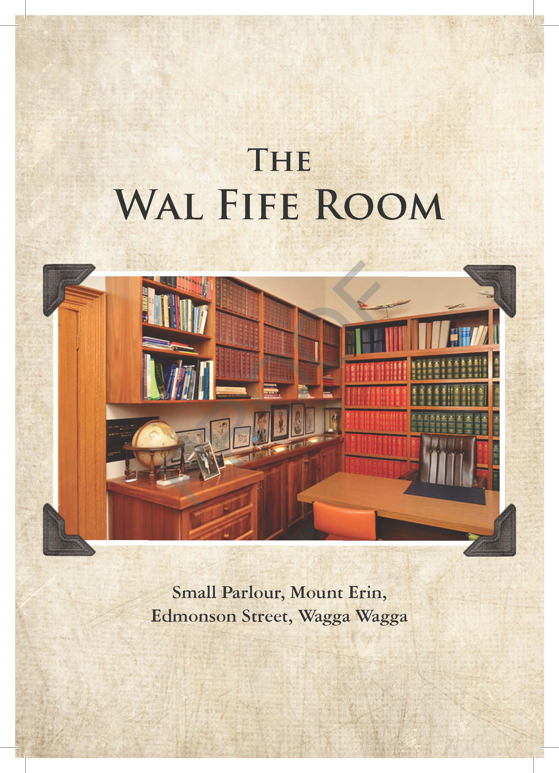 wal fife room opening booklet front page